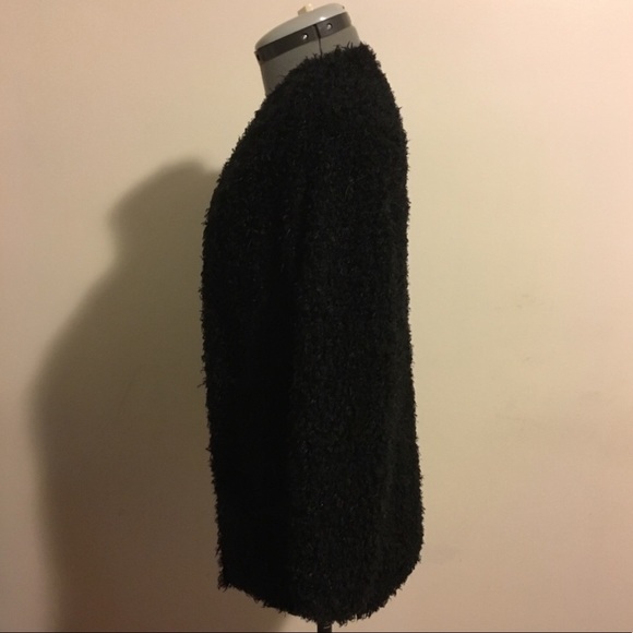 Black Teddy Furry Jacket Sweater H&M - Picture 3 of 4
